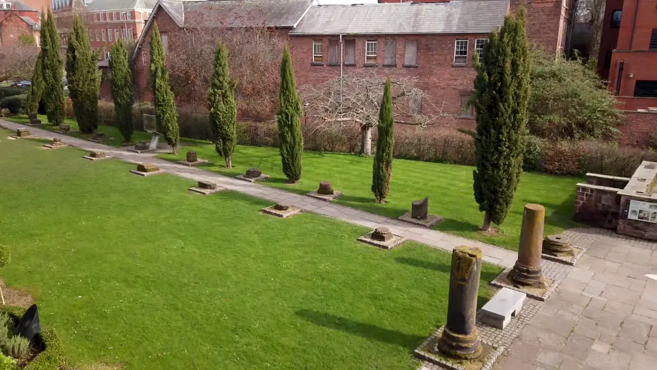 Remains of the Roman Gardens in Chester located just outside the walls of the historic city and near the Roman Ampitheatre