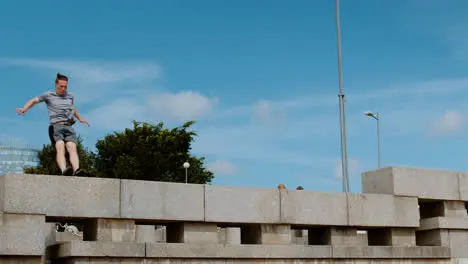 Man doing parkour