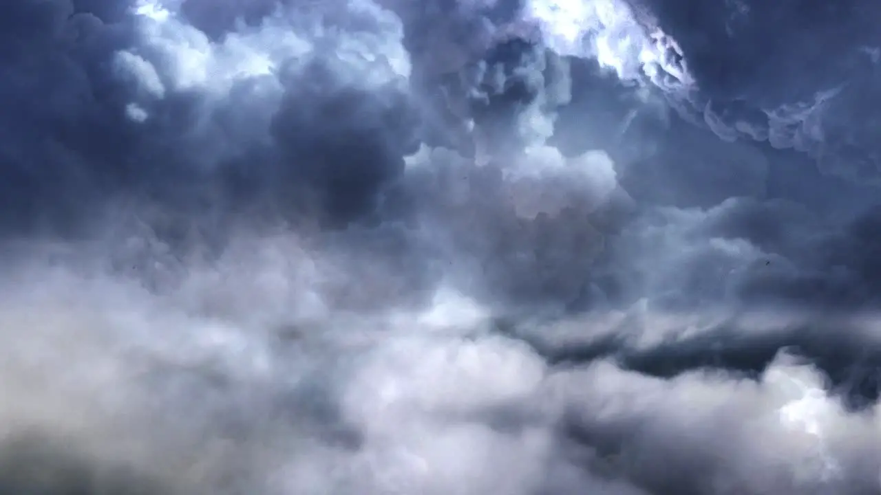 thunderstorm lightning strike on the dark cloud surface