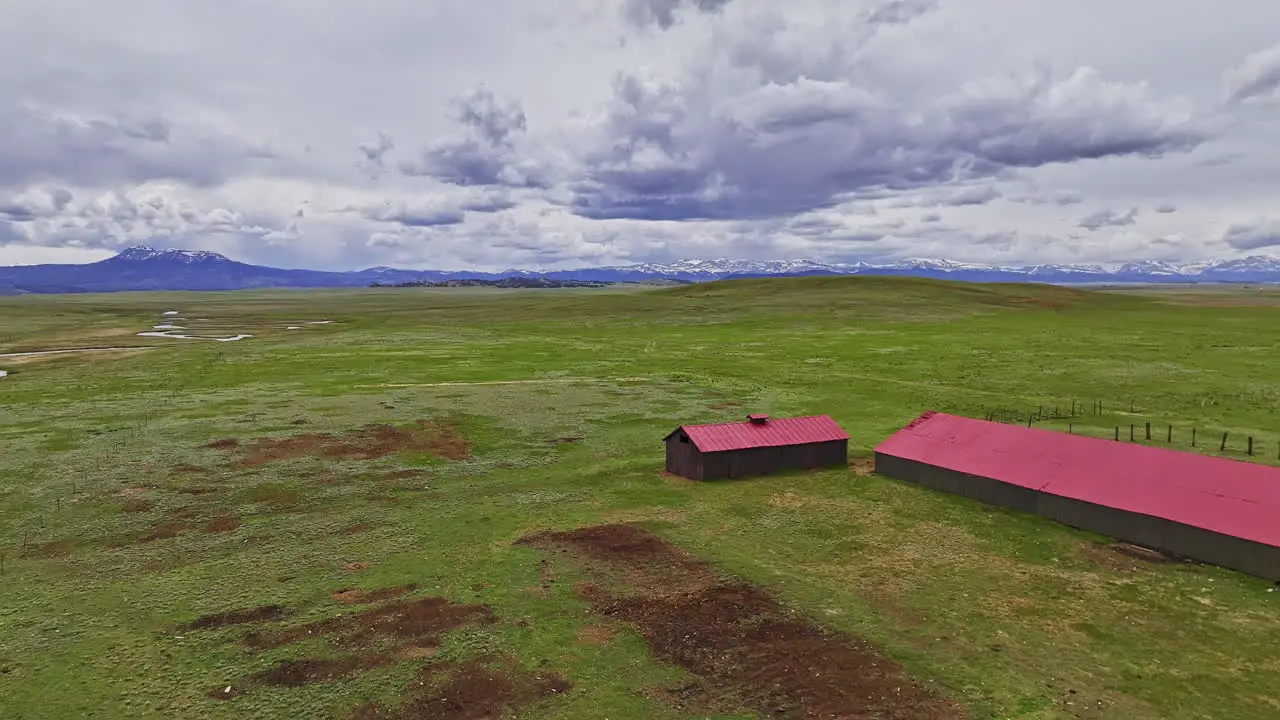 Drone flyover of ranch in Broughton Colorado