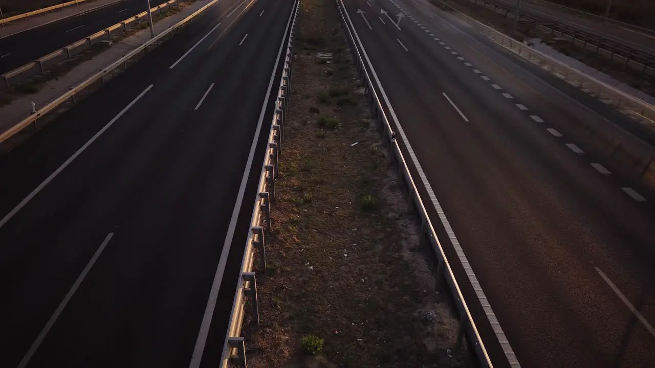 A motion lapse shot over the highway of ttraffic