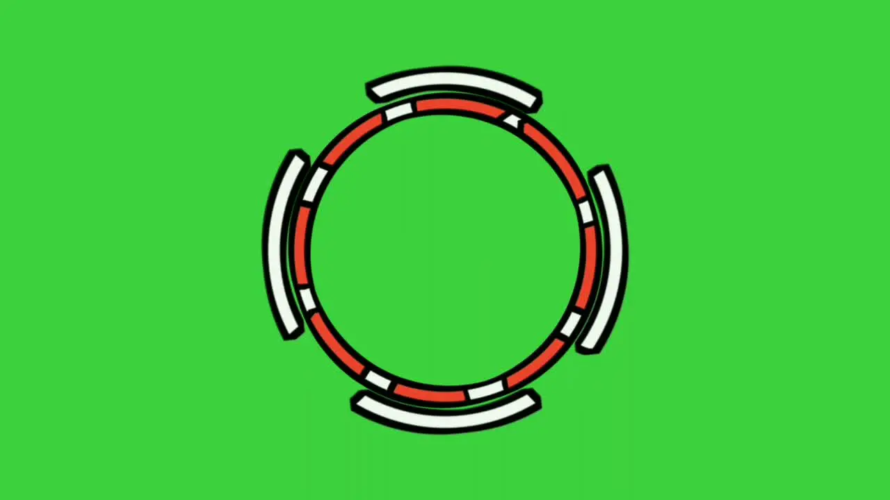 Rotating circle border animation on green screen