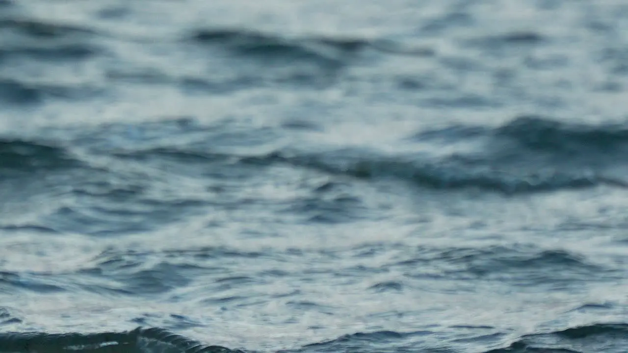 Closeup of rhythmic waves forming in ocean water