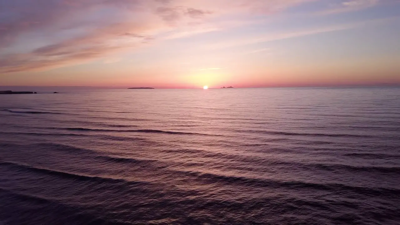 Gorgeous purple sunset over the sea