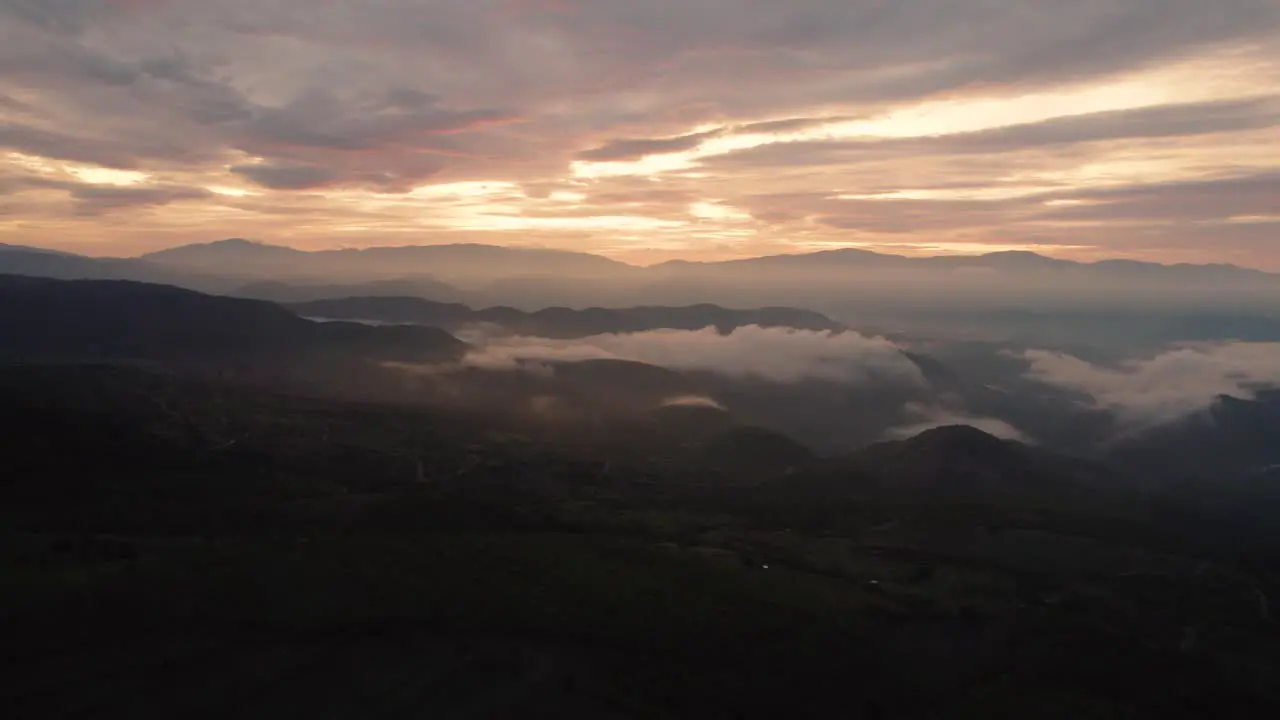 Majestic aerial over mountains region of Mexico