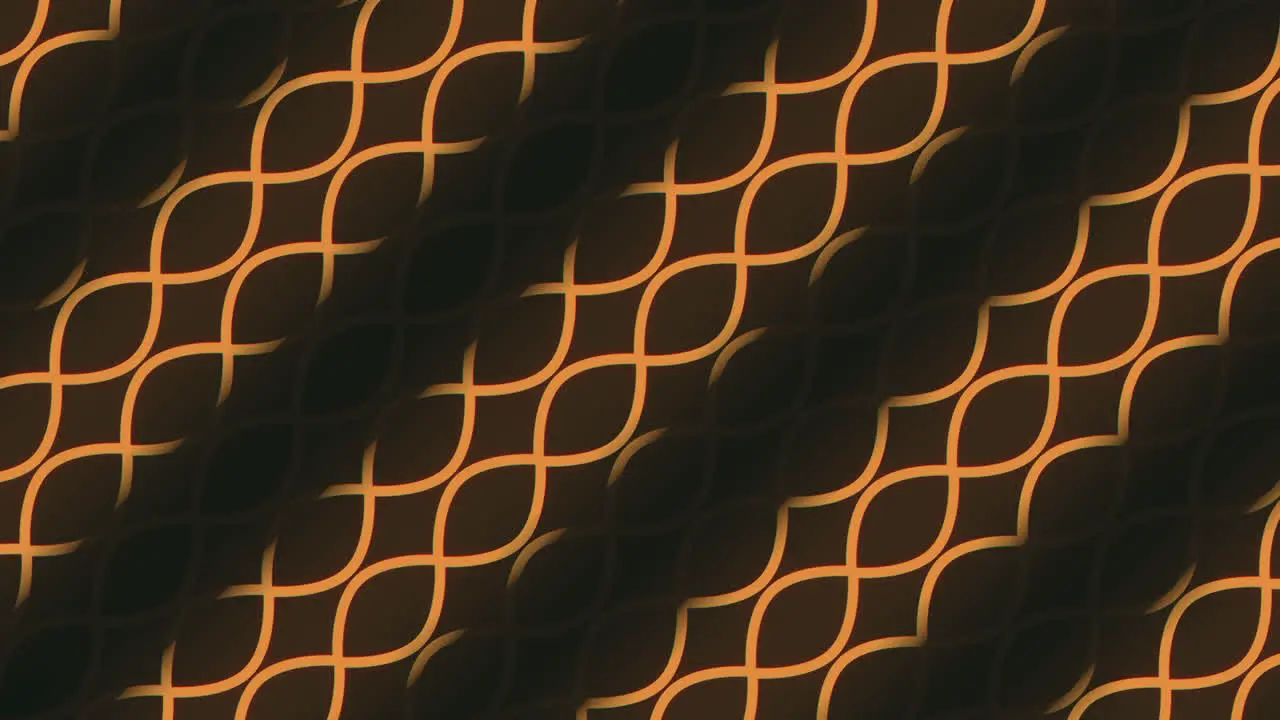 Geometric pattern of orange lines and shapes arranged in a zigzag formation