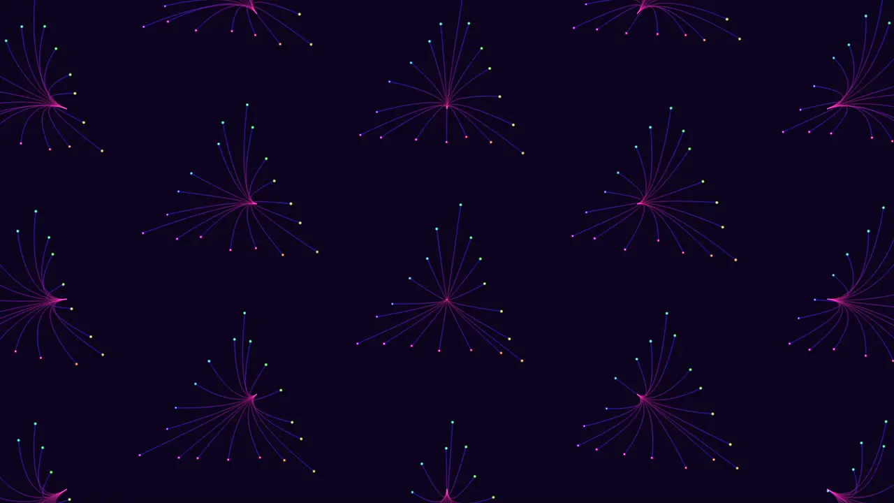 Futuristic purple dot pattern on black background