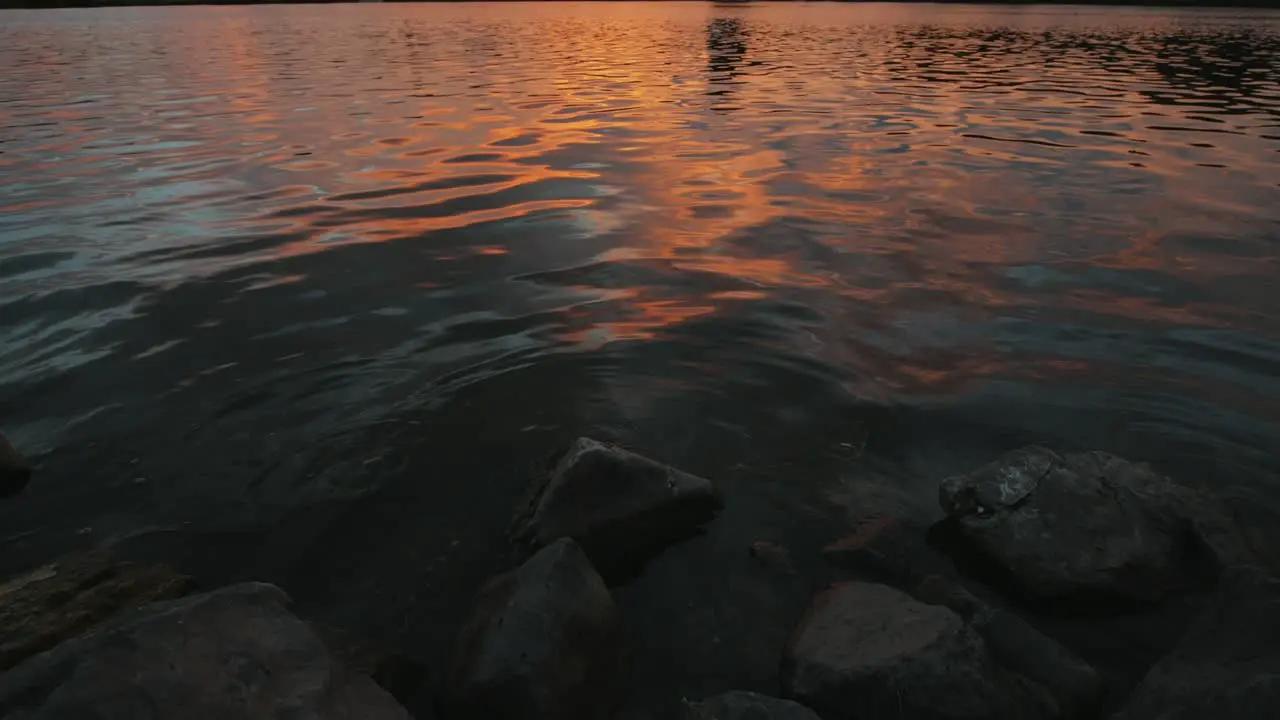 Sunset over a river