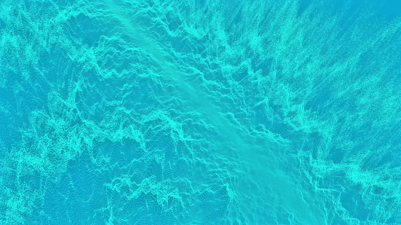 Animation of white shapes moving on blue background