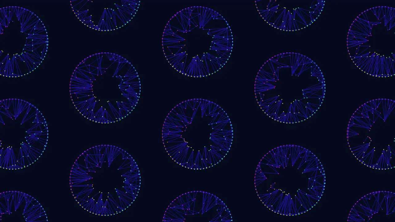 Mesmerizing Work Of Blue Circles On A Dark Background