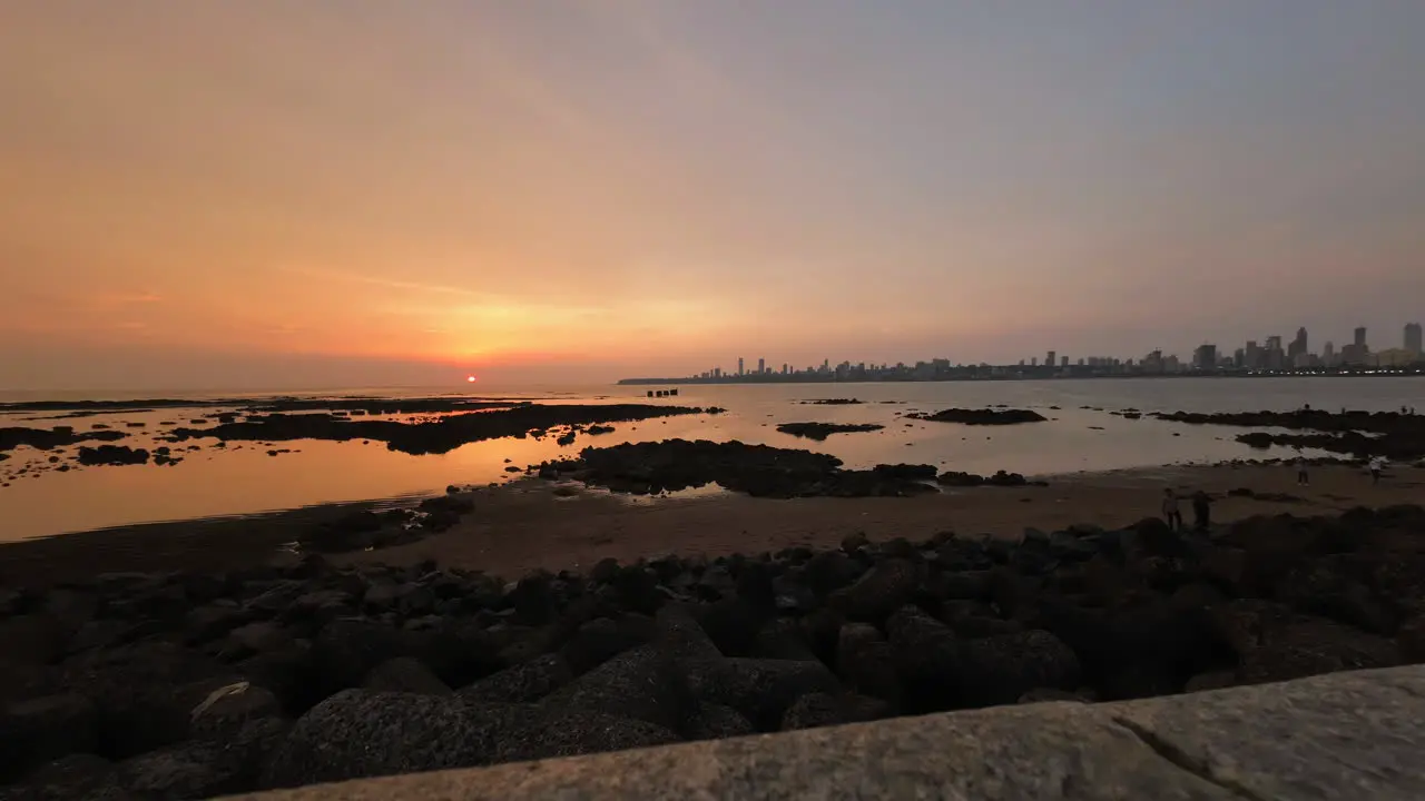 evening sunset time lapse sea