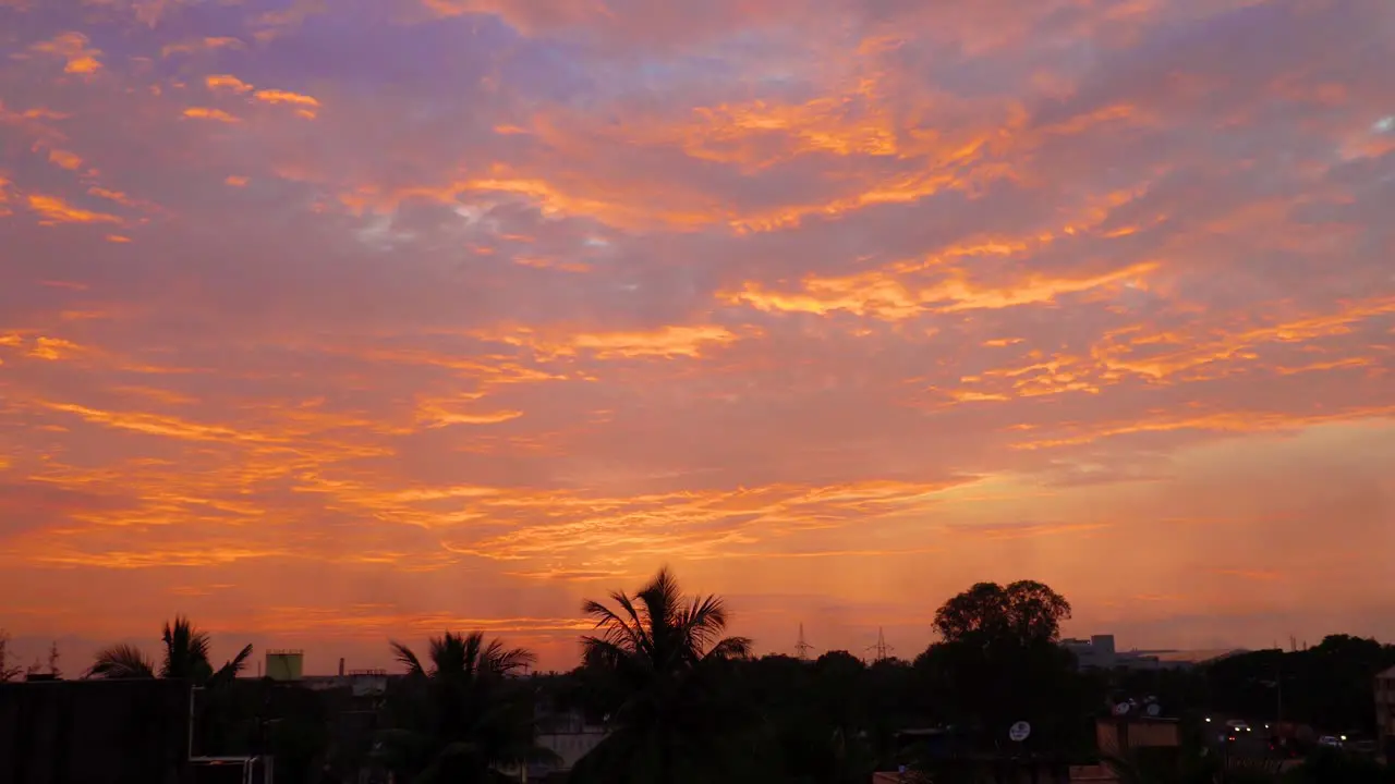 Picturesque of the colorful sky during golden hour at sunset