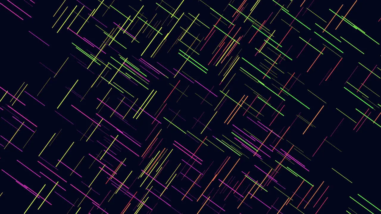 Abstract grid of colored lines on dark background