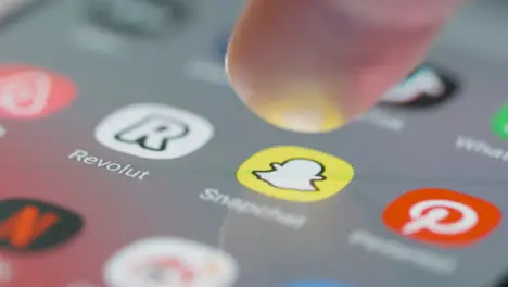 Tracking Close Up to and Opening Snapchat on Mobile Phone