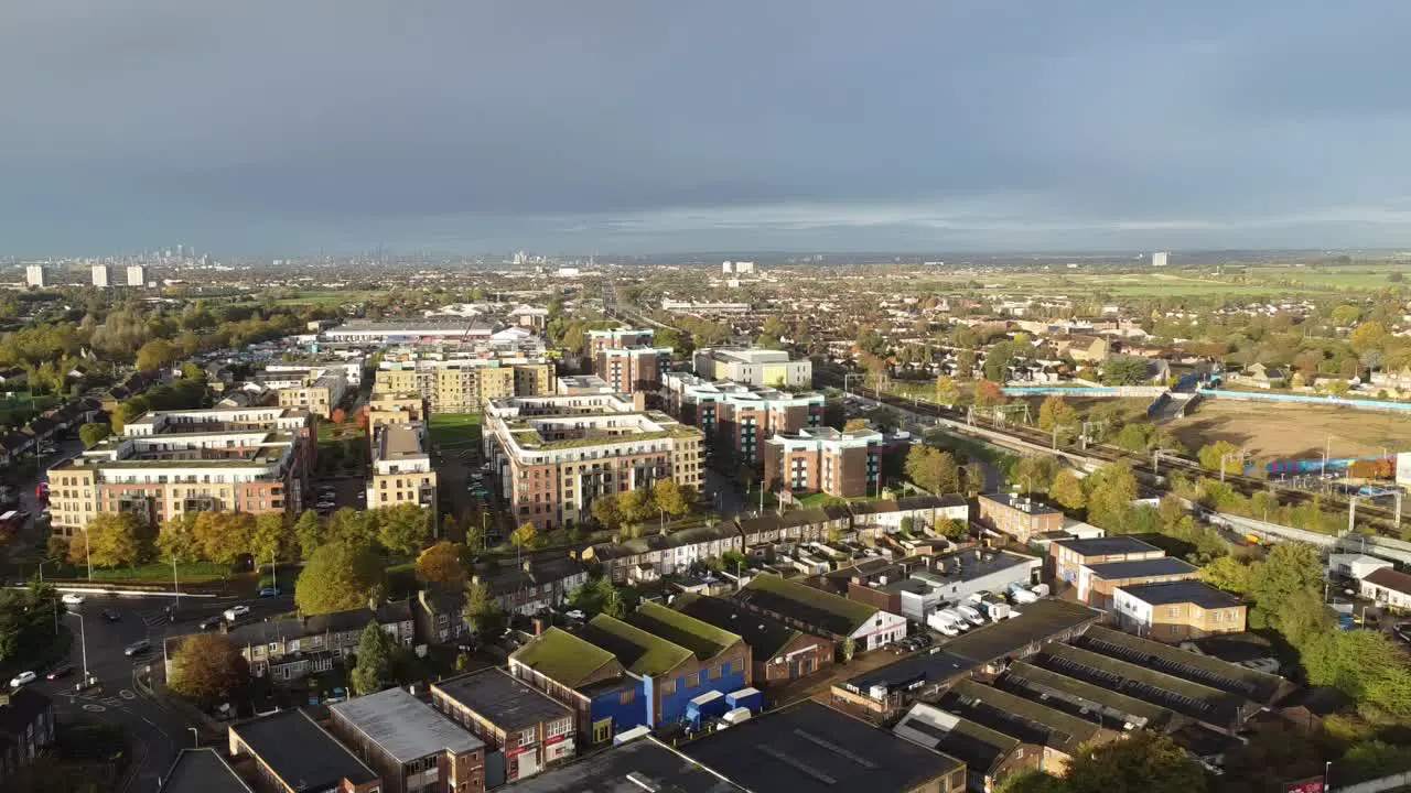 Flying over a Cloudy Afternoon in Romford