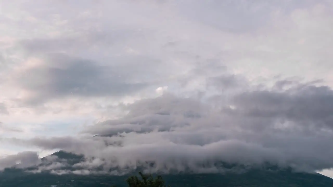 Beautiful Time lapse of Agua Volcano in Antigua Guatemala Central america