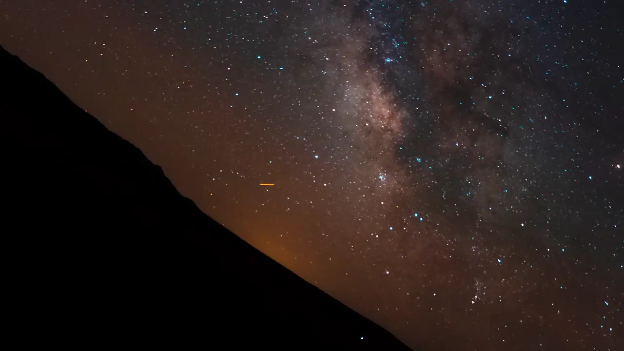 A Milky Way time lapse that illustrates how the Earth rotates or spins in space camera turns as the Earth spins