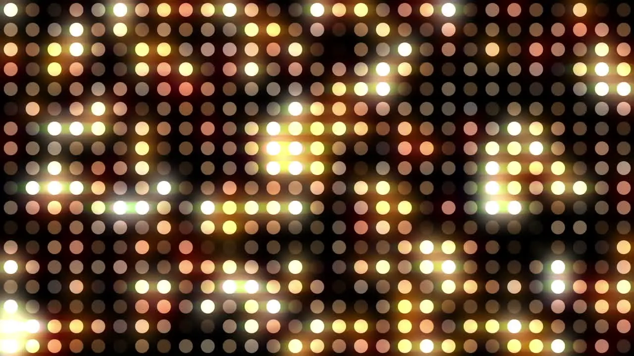 Animation of shapes and glowing lights over black background