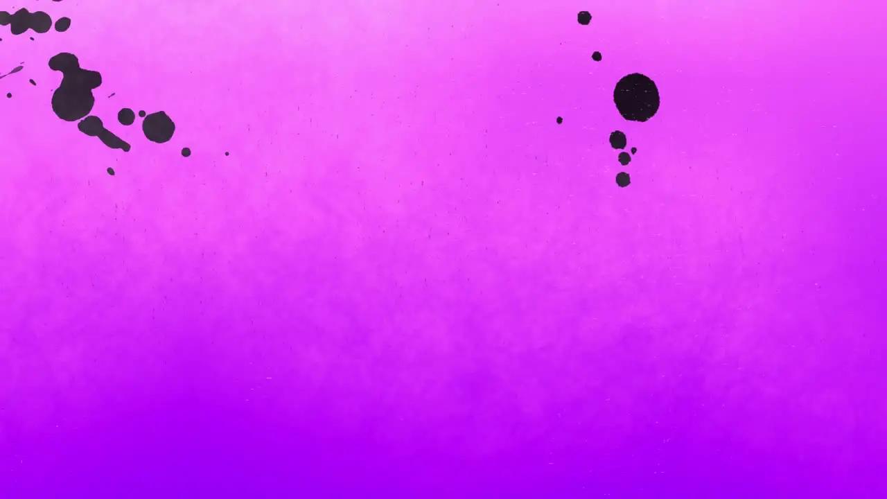 Animation of lights over black background and stains appearing on pink background