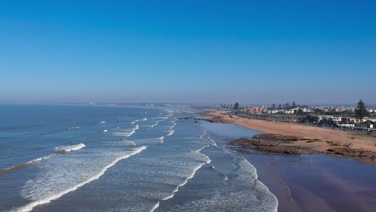 Casablanca Beach Drone Aerial Shot