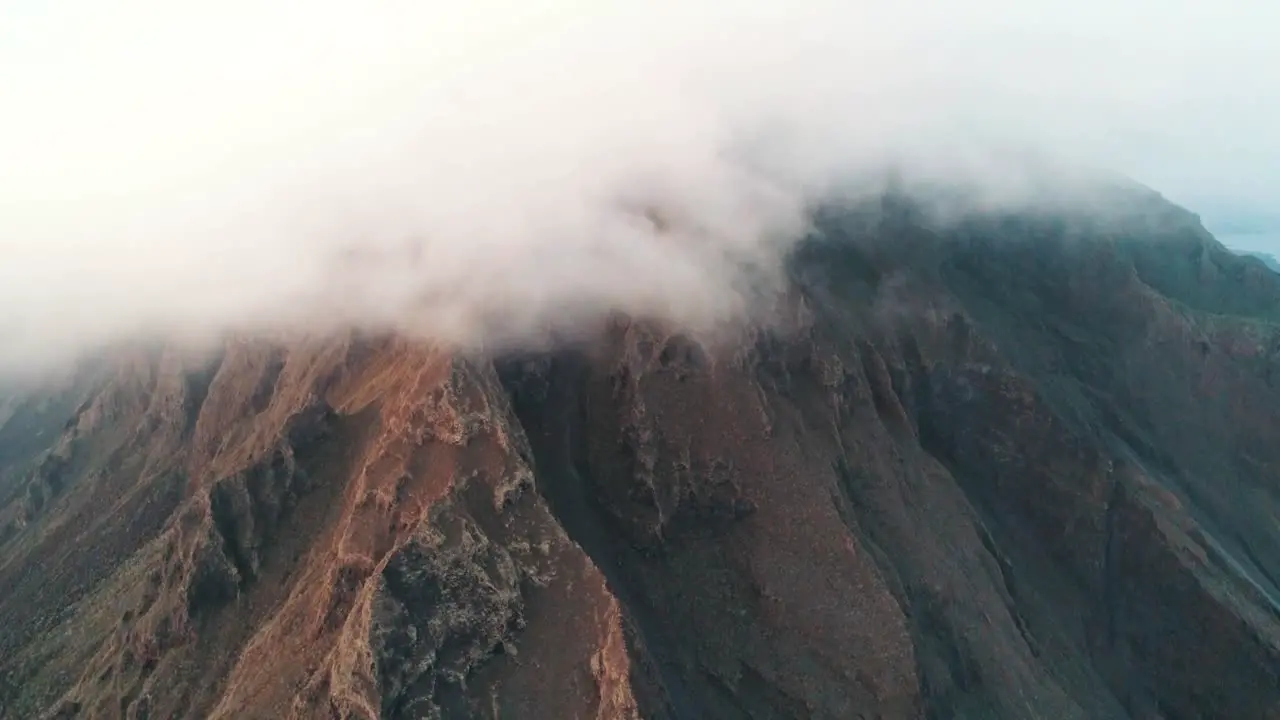 High in the sky over volcanic islands