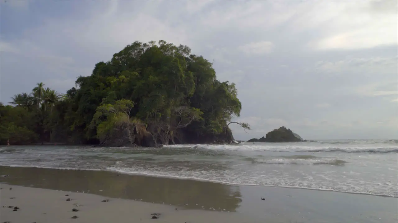 Waves Crashing on a Tropical Beach in Costa Rica