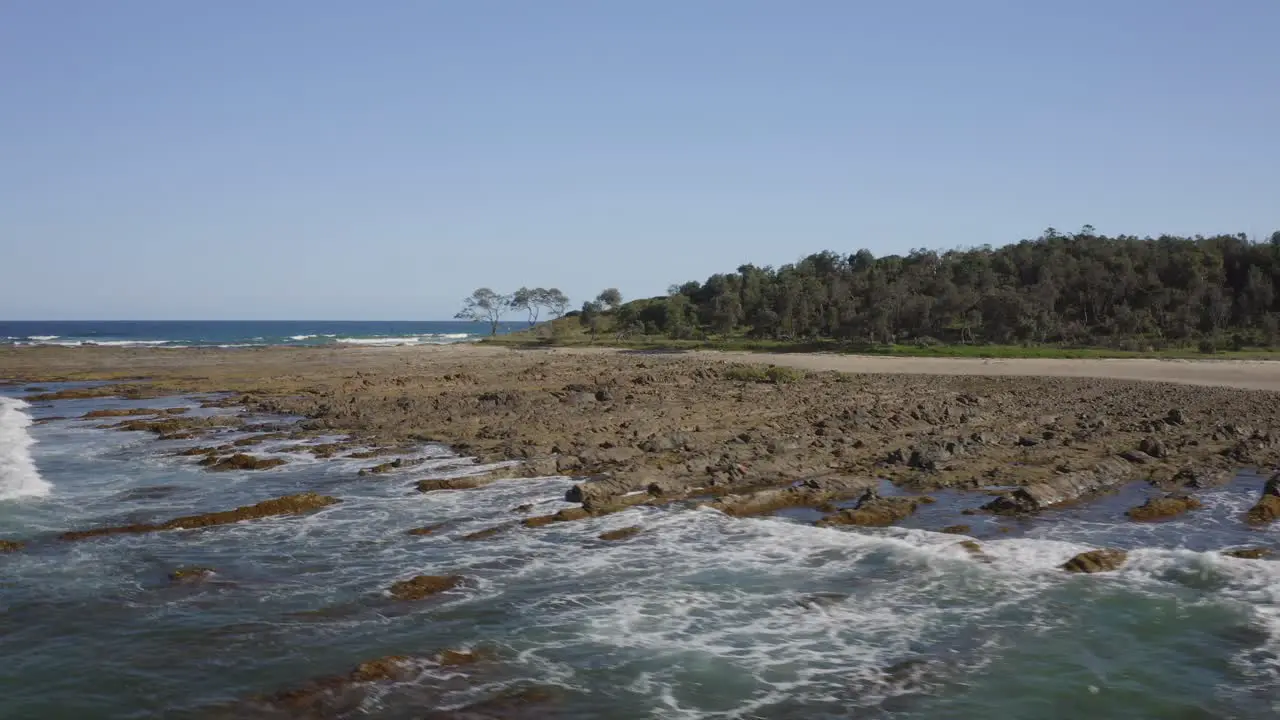 Wooli Headland NSW aerial shot over the water