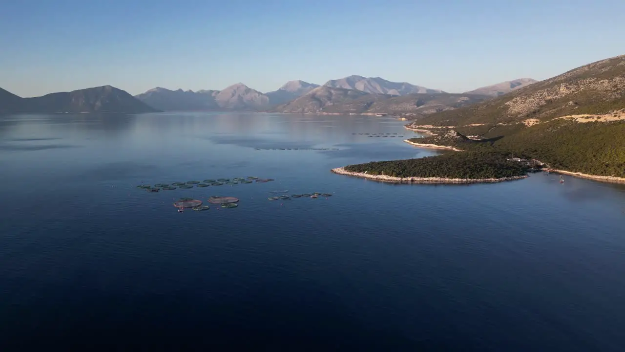 epic drone shot while golden hour at coast in greece