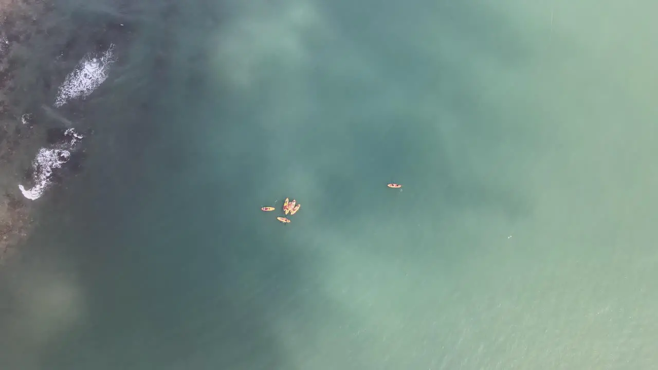 Kayakers in the ocean in Los Tuxtlas