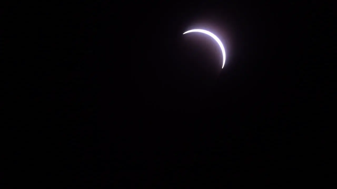 Solar eclipse end of totality time lapse