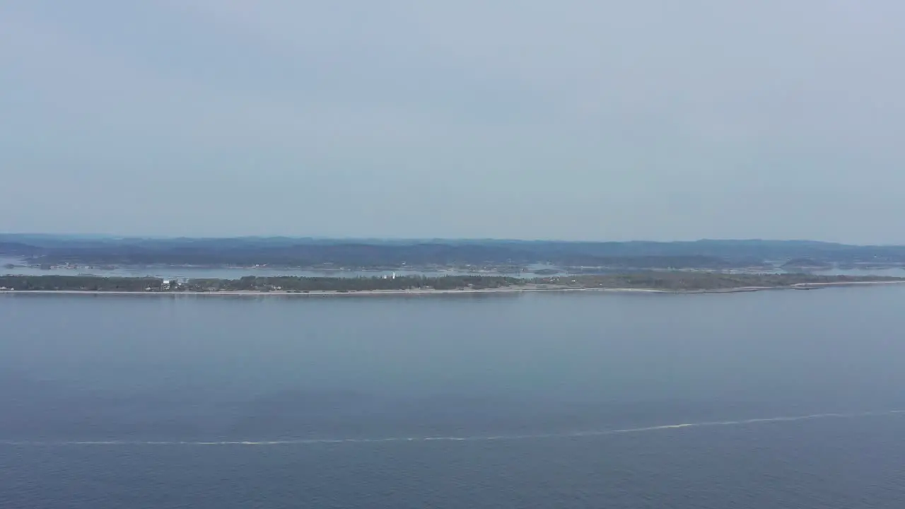 Aerial of the Jomfruland Lighthouse It is a coastal lighthouse located on the island of Jomfruland in Kragerø Norway