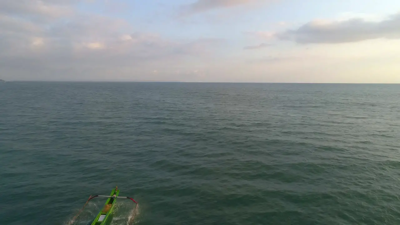 Outrigger Canoe in the Ocean