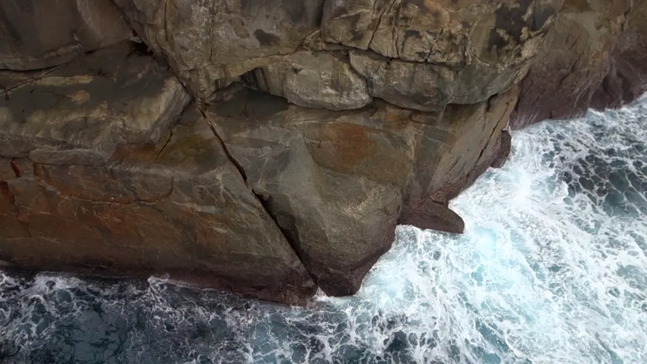 The Gap cliff in Western Australia near Albany located in Torndirrup National Park with deadly water waves and rocks