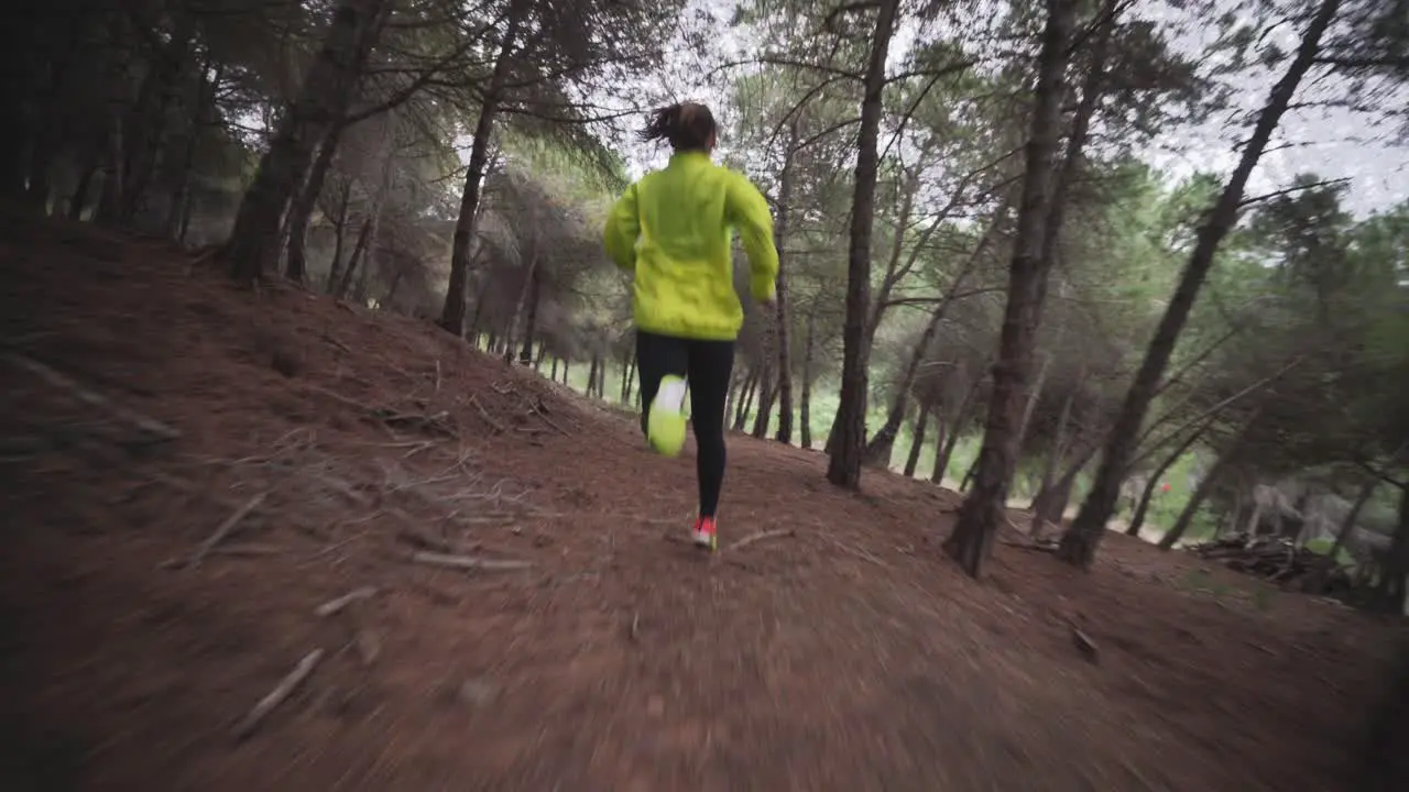 Winter running practice on rough terrain Barcelona