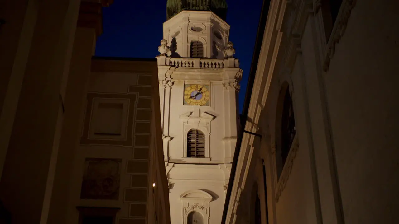 Passau Dom Turm Nachts 4k