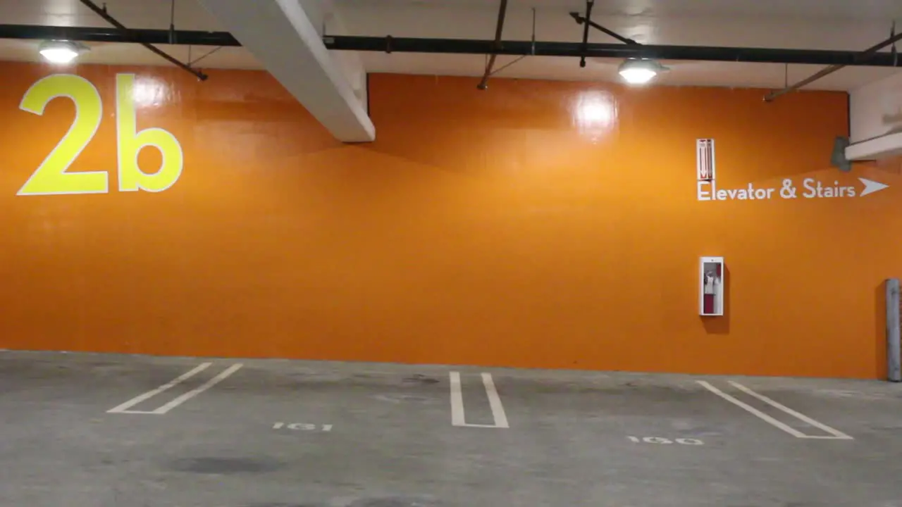 second level of public parking garage