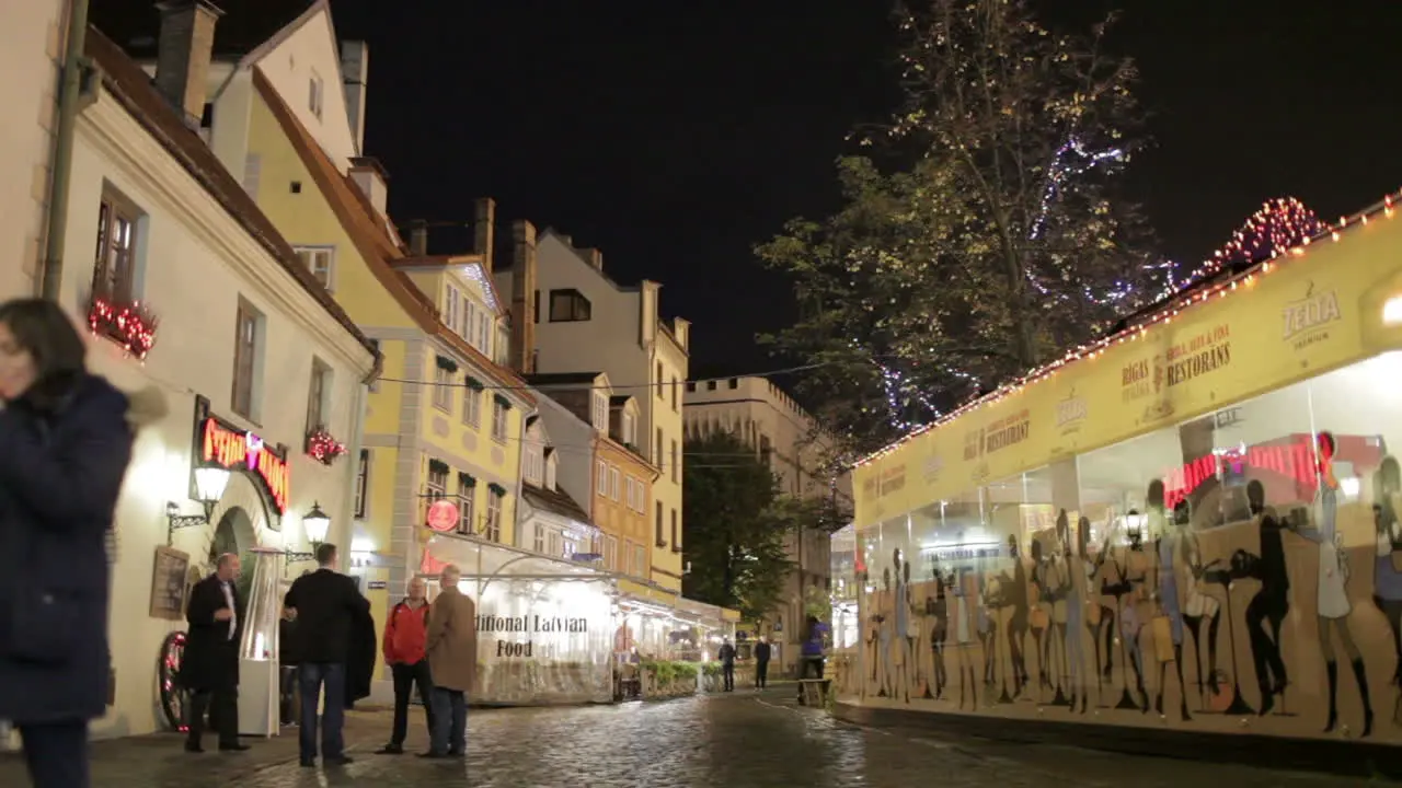 Riga old city night life