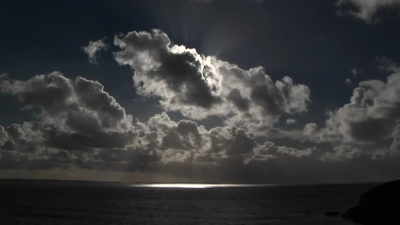 Beautiful clouds with the sun shining through