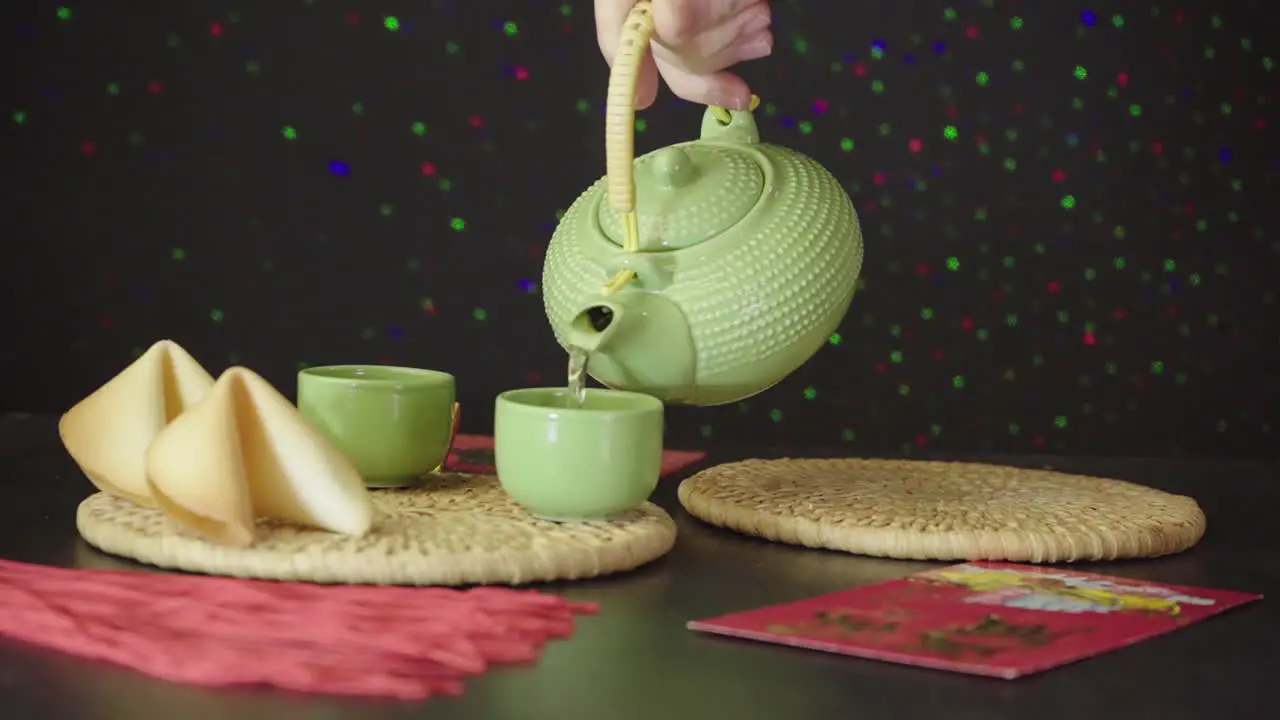 Tetera China Tazas De Té Galletas De La Fortuna