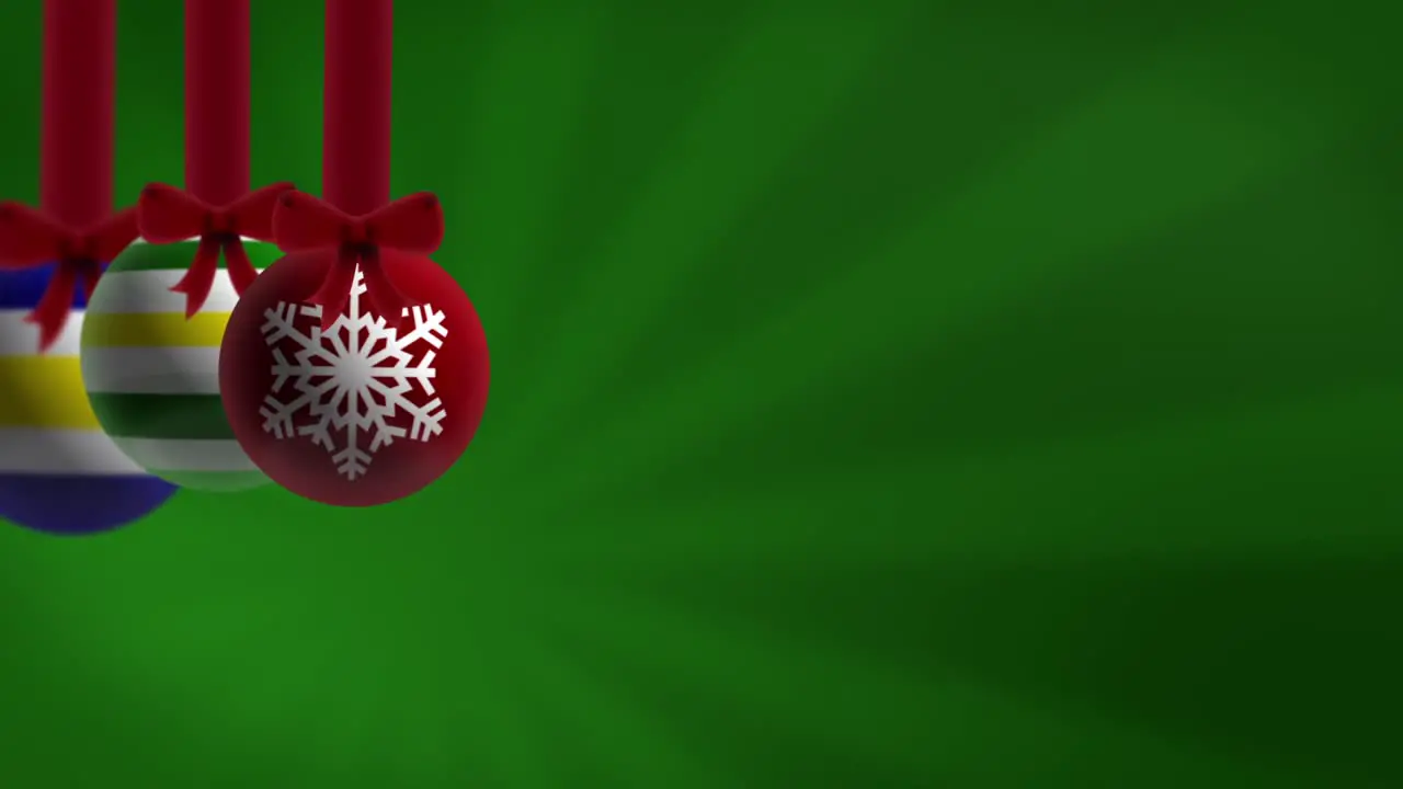 Baubles Green Background Loop