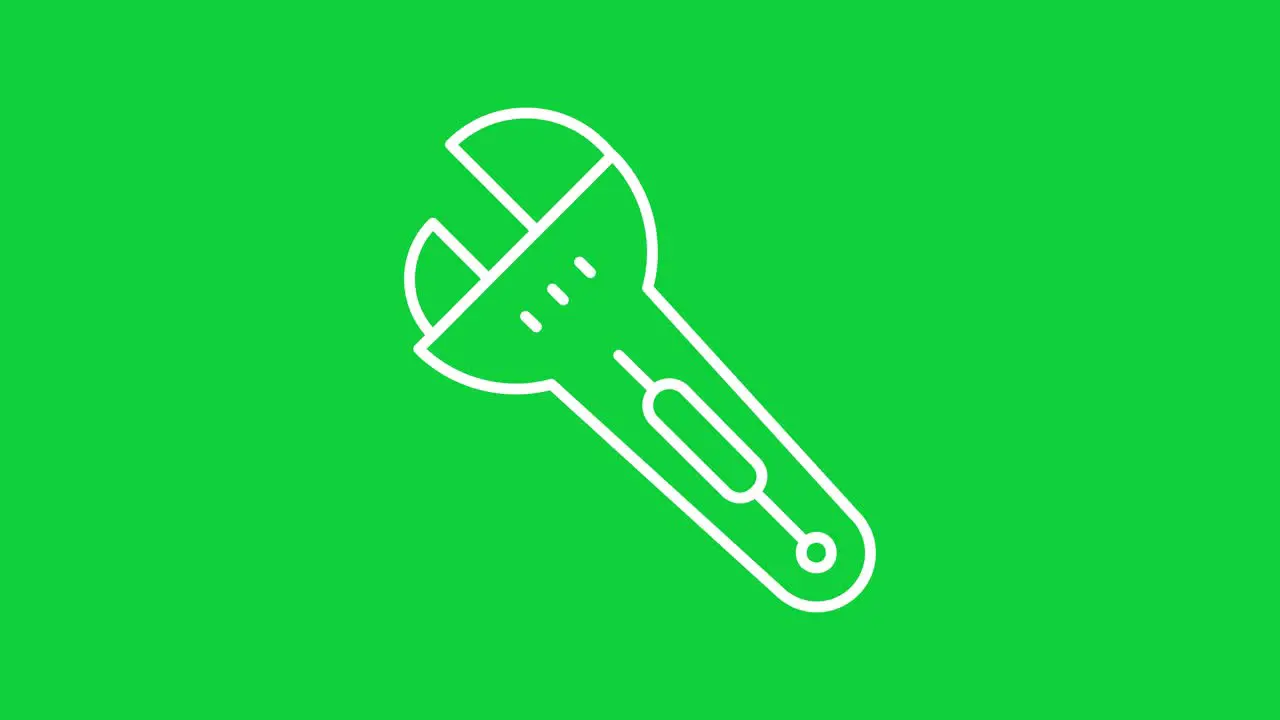 Construction Green screen_ wrench