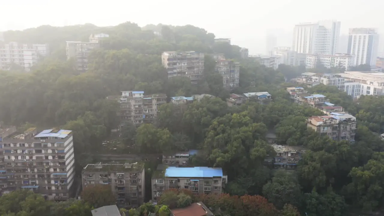 drone shots of third tier chinese cities