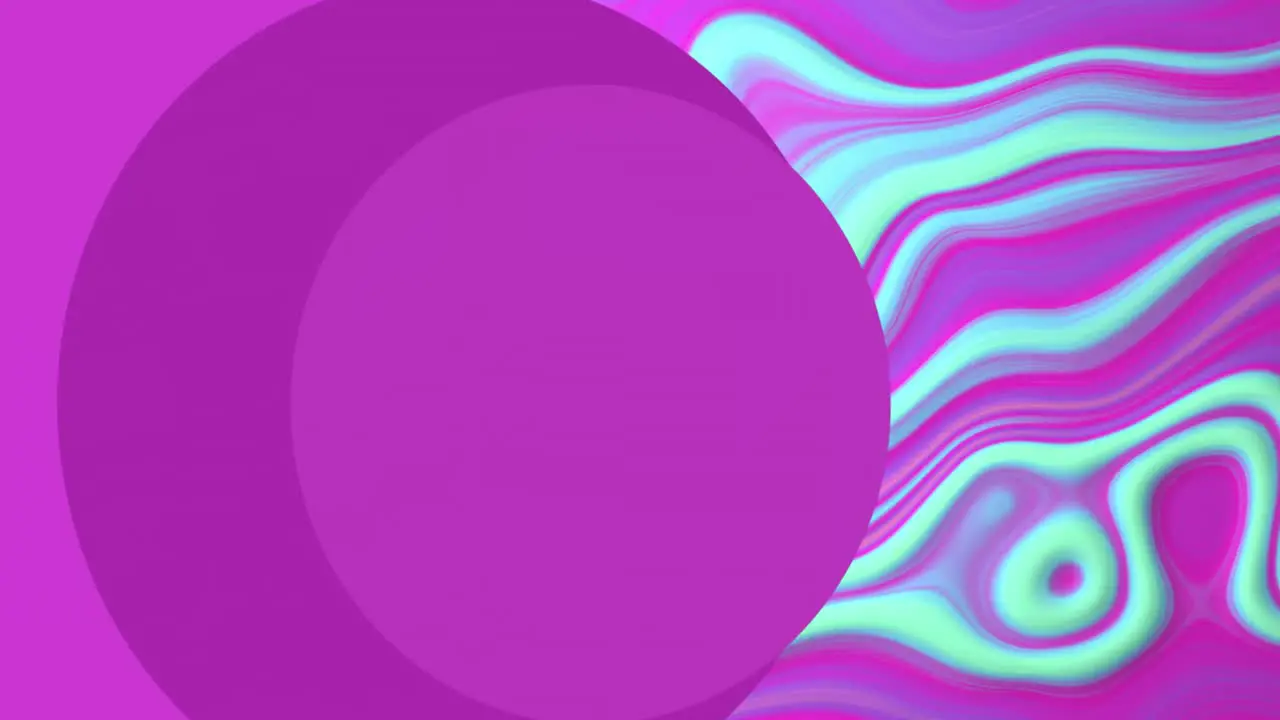 Animation of spots over moving colourful liquid background