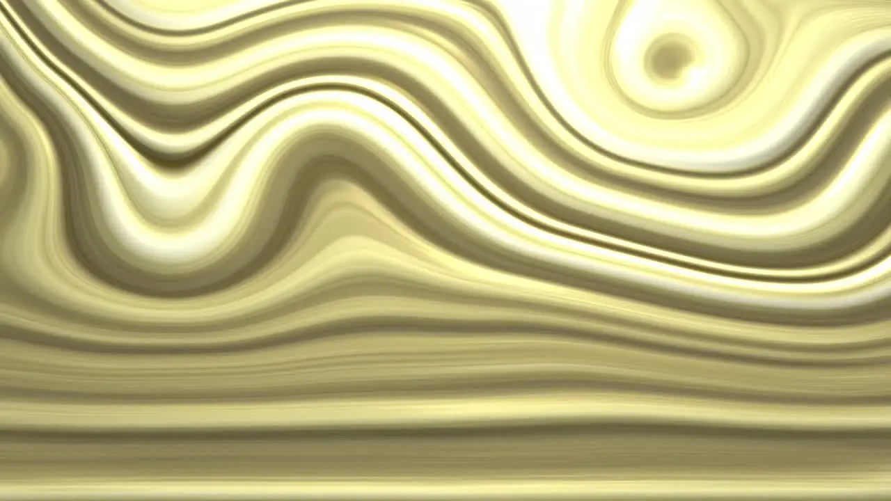 Animation of shapes and moving golden liquid background