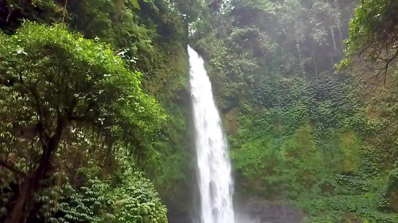 Panning down NungNung Waterfall in Bali