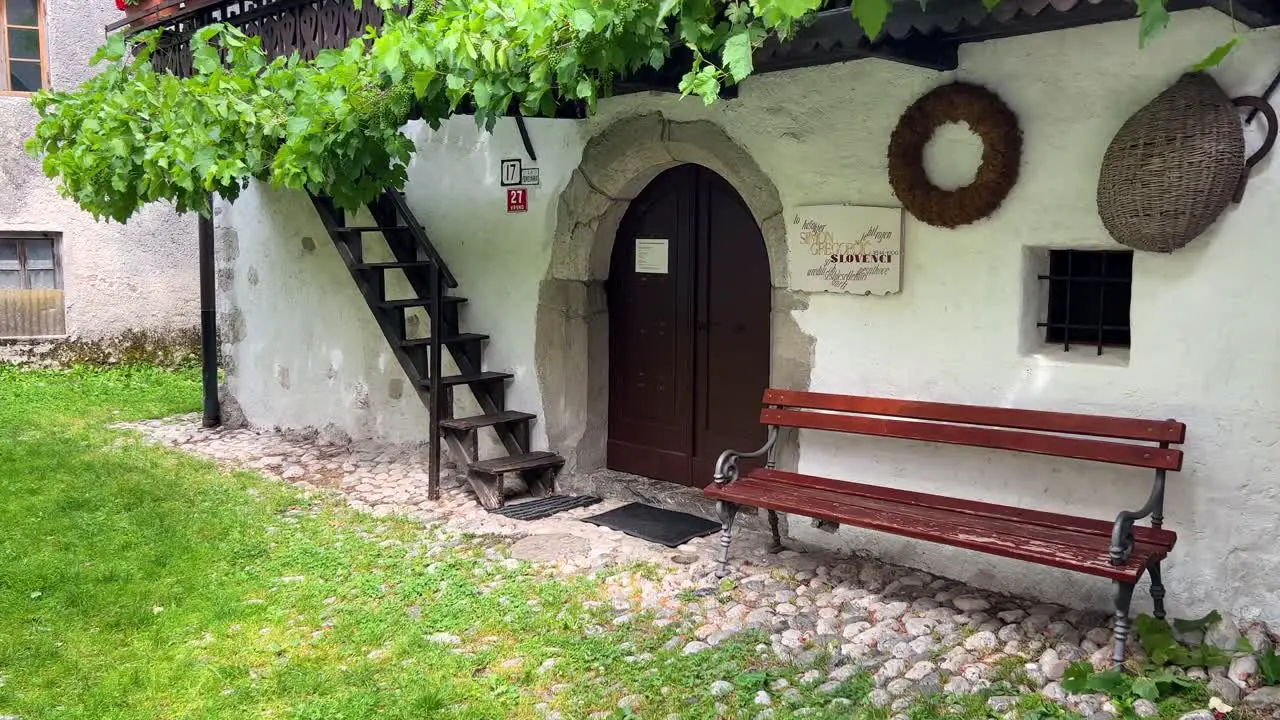 Birth house of Slovenian poet Simon Gregorcic in Vrsno village Slovenia