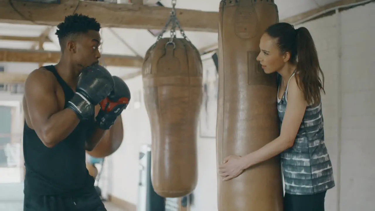 Novice Boxers Training Together