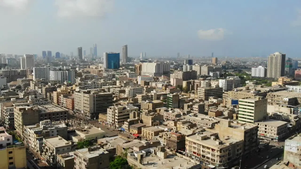 Aerial View Of Karachi Skyline During The Day