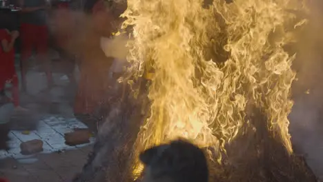 People Celebrating Hindu Festival Of Holi With Bonfire In Mumbai India 17