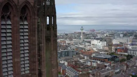 Drone Shot Orbiting Liverpool Cathedral 10